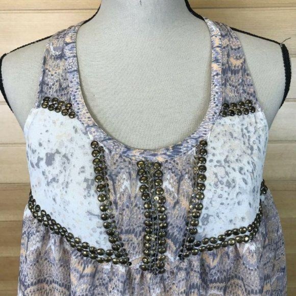 Ecote Urban Outfitters Chiffon Studded Top - Picture 2 of 8